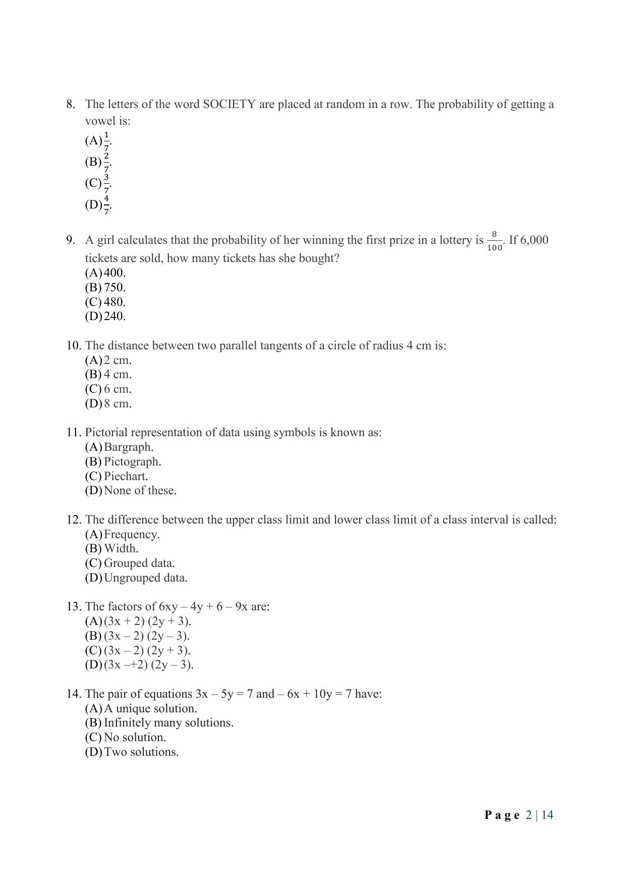 WB JEMAS (PG) DHS 2024 Question Paper - Page 4