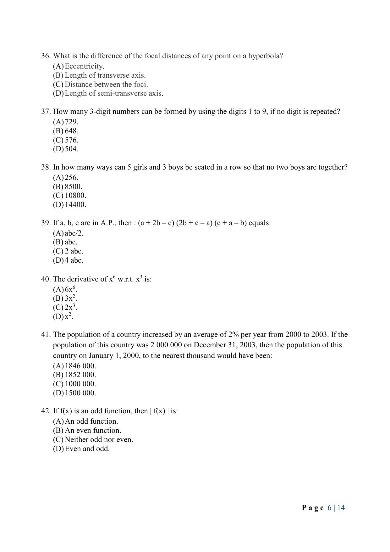 WB JEMAS (PG) DHS 2024 Question Paper - Page 8