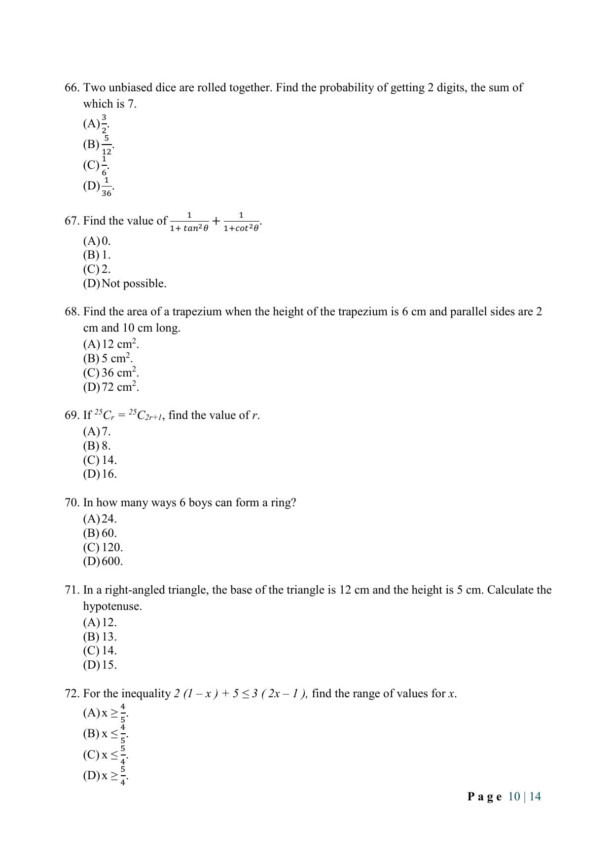WB JEMAS (PG) DHS 2024 Question Paper - Page 12