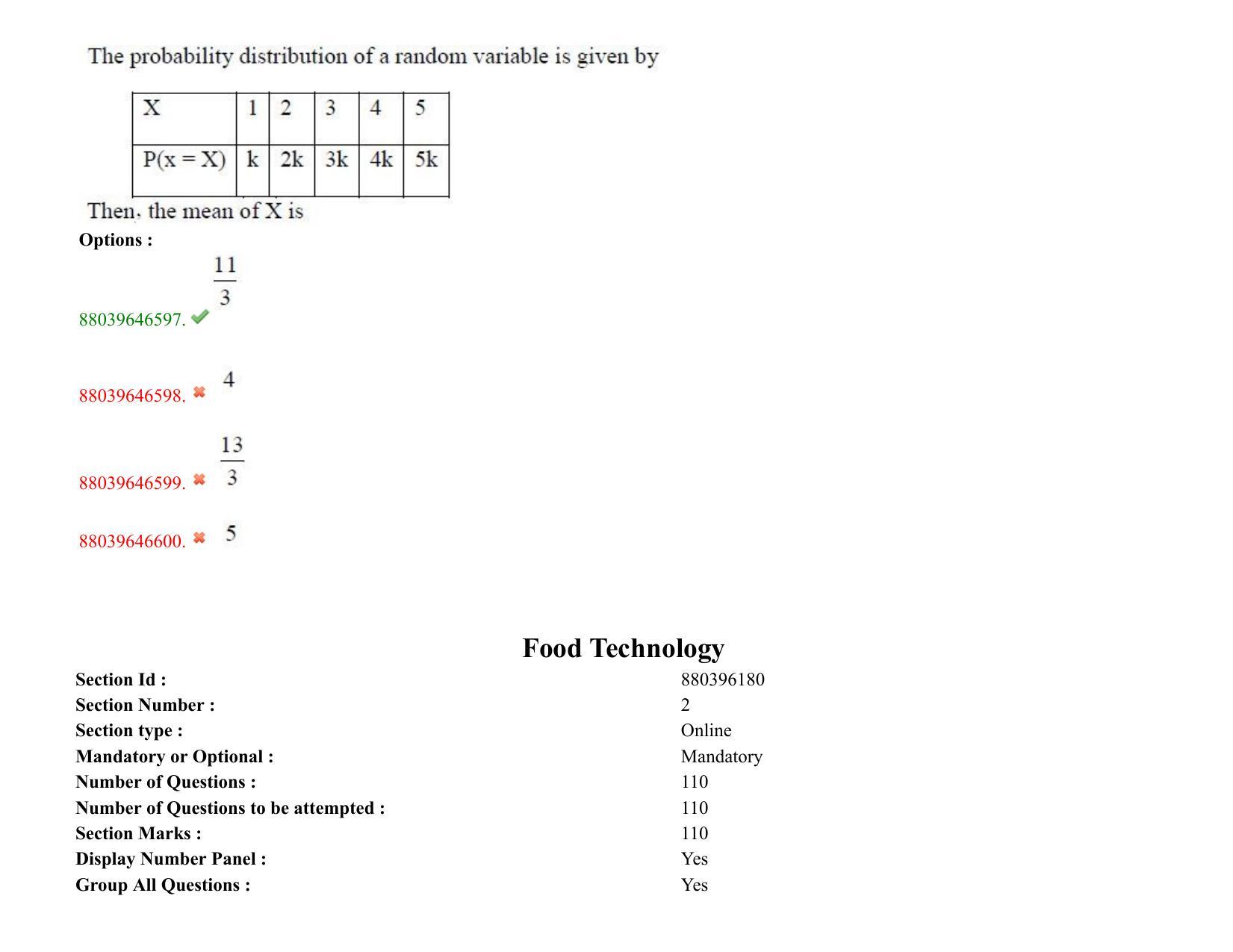 TS PGECET 2020: Food Technology Question Papers - Page 8