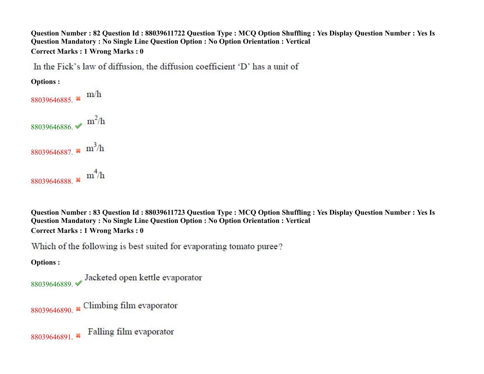 TS PGECET 2020: Food Technology Question Papers - Page 46