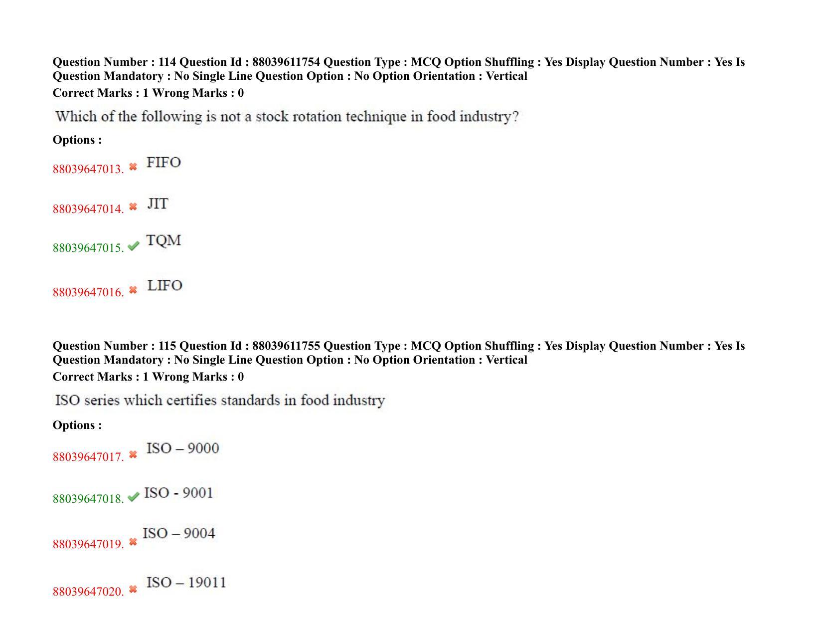 TS PGECET 2020: Food Technology Question Papers - Page 64