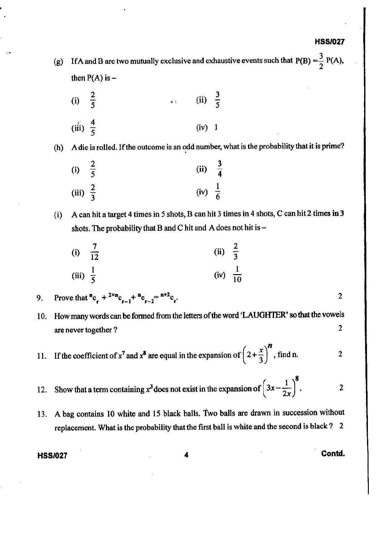 MBSE HSSLC 2023 Commerce Question Paper - Page 12