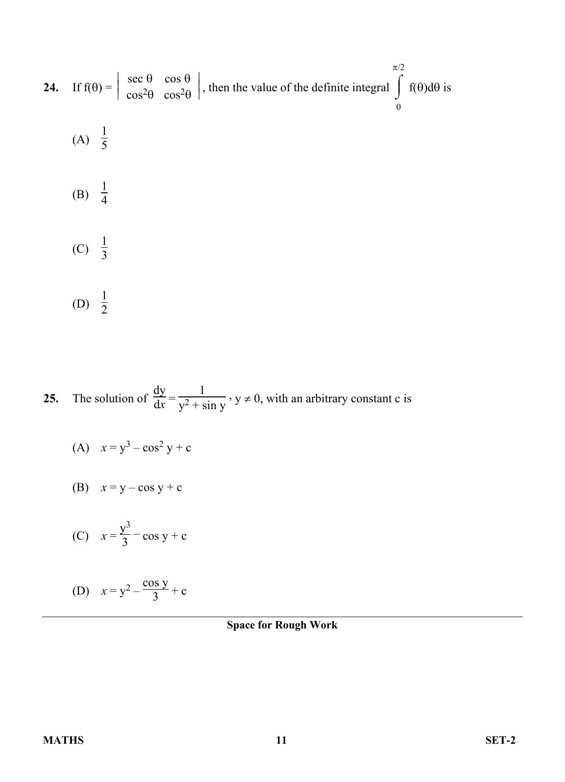 OJEE 2013 Maths Set 2 Question Paper  - Page 9