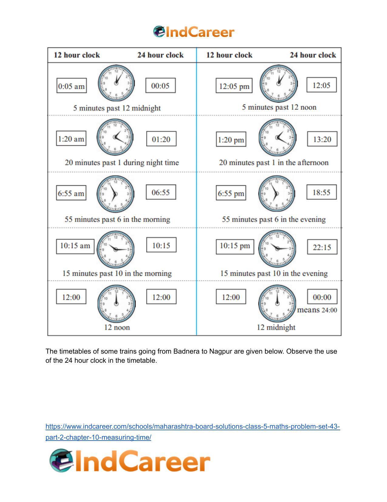 Maharashtra Board Solutions Class 5-Maths (Problem Set 43) - Part 2: Chapter 10- Measuring Time - Page 11