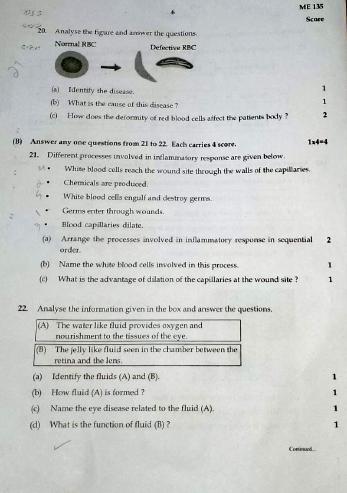 Kerala SSLC 2022 Biology Question Paper (EM) (Model) - Page 6