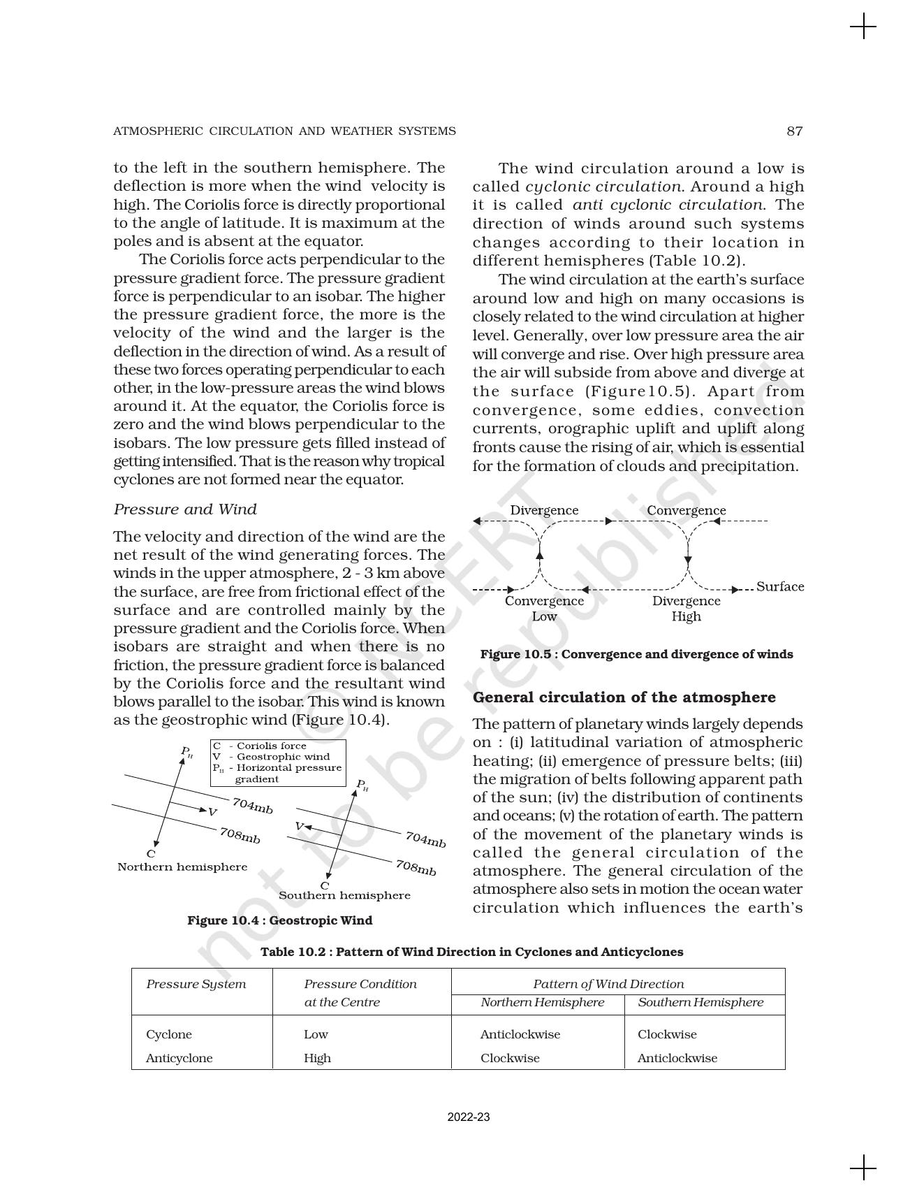 NCERT Book for Class 11 Geography (Part-I) Chapter 10 Atmospheric Circulation and Weather Systems - Page 4