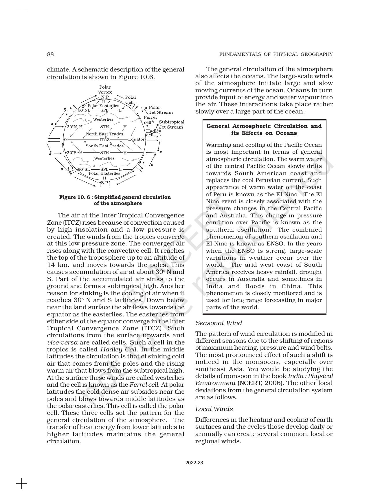 NCERT Book for Class 11 Geography (Part-I) Chapter 10 Atmospheric Circulation and Weather Systems - Page 5