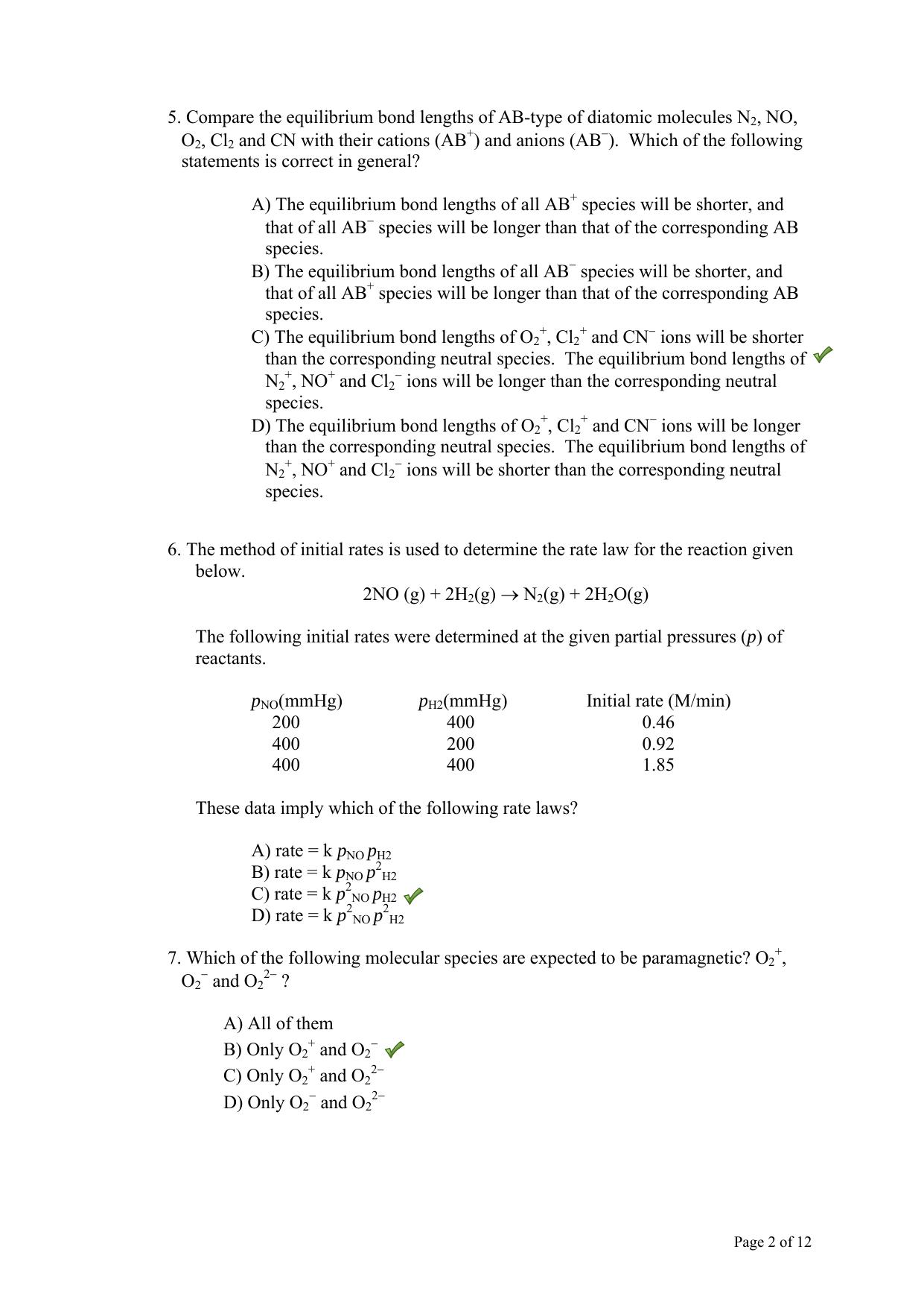 TIFR GS 2013 Chemistry Y Question Paper - Page 3