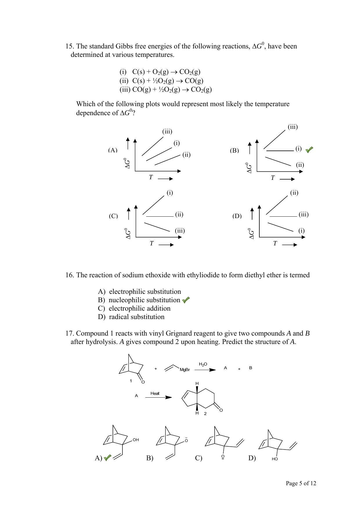 TIFR GS 2013 Chemistry Y Question Paper - Page 6