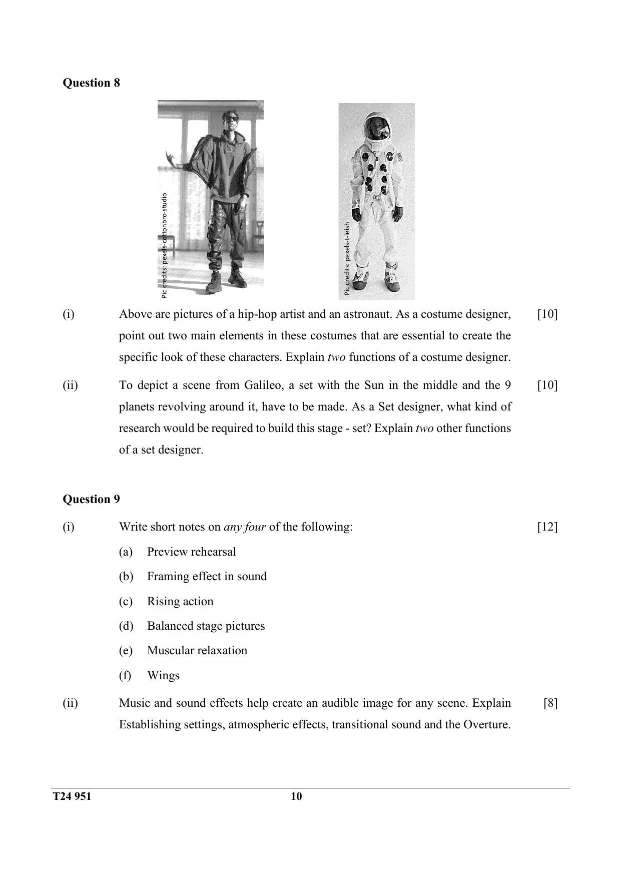 ICSE Class 10 DRAMA 2024 Question Paper - Page 10