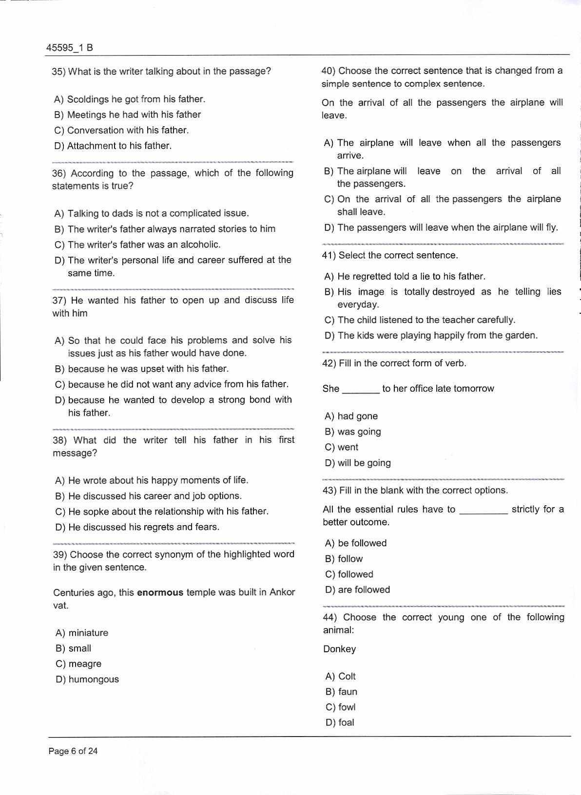 JKBOPEE B.Ed Jammu 2018 Question Paper - Page 6