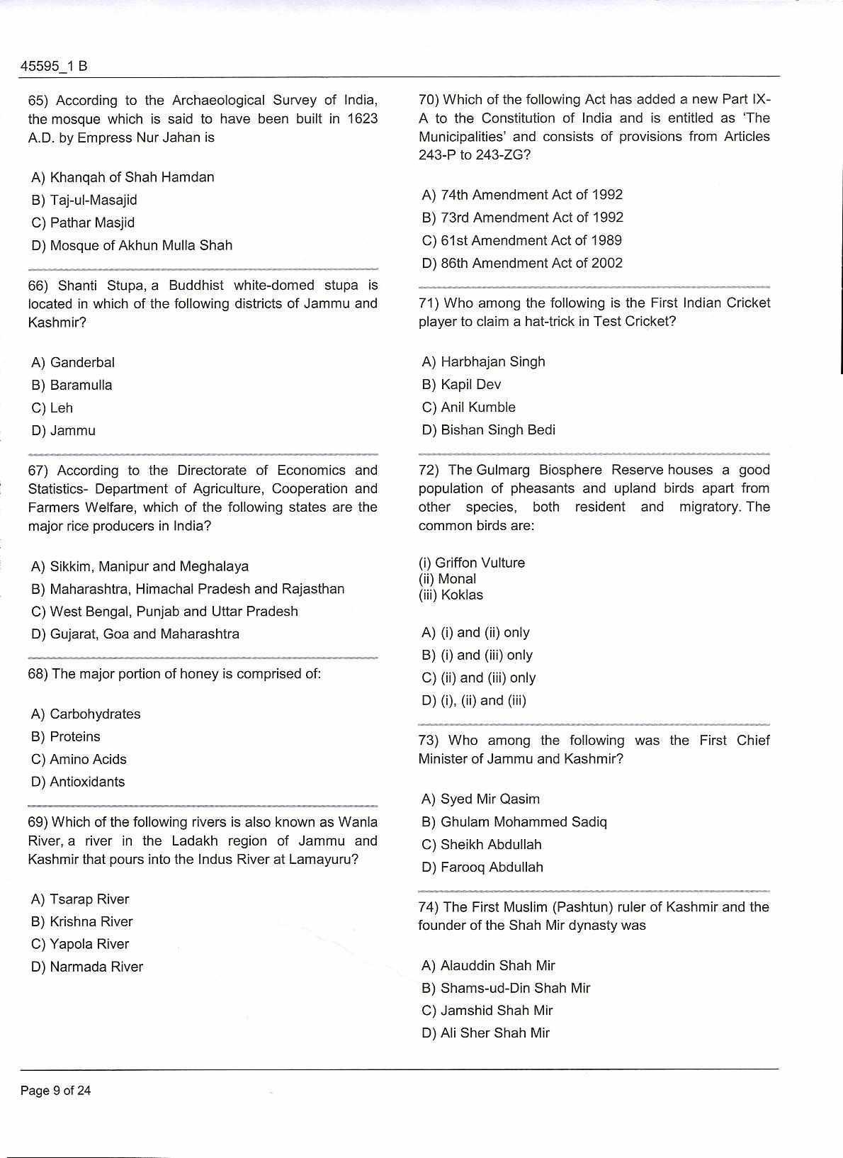 JKBOPEE B.Ed Jammu 2018 Question Paper - Page 9