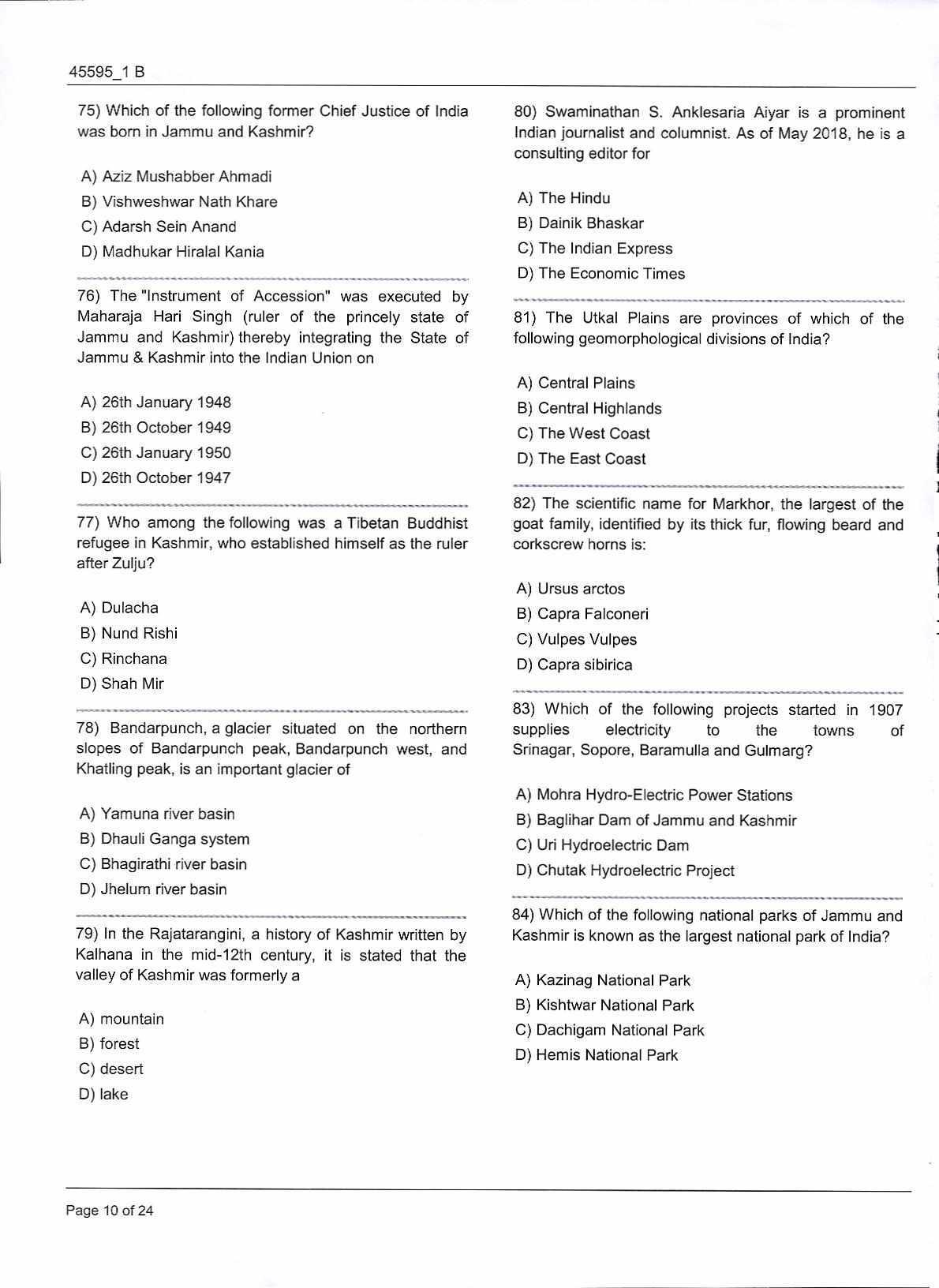 JKBOPEE B.Ed Jammu 2018 Question Paper - Page 10