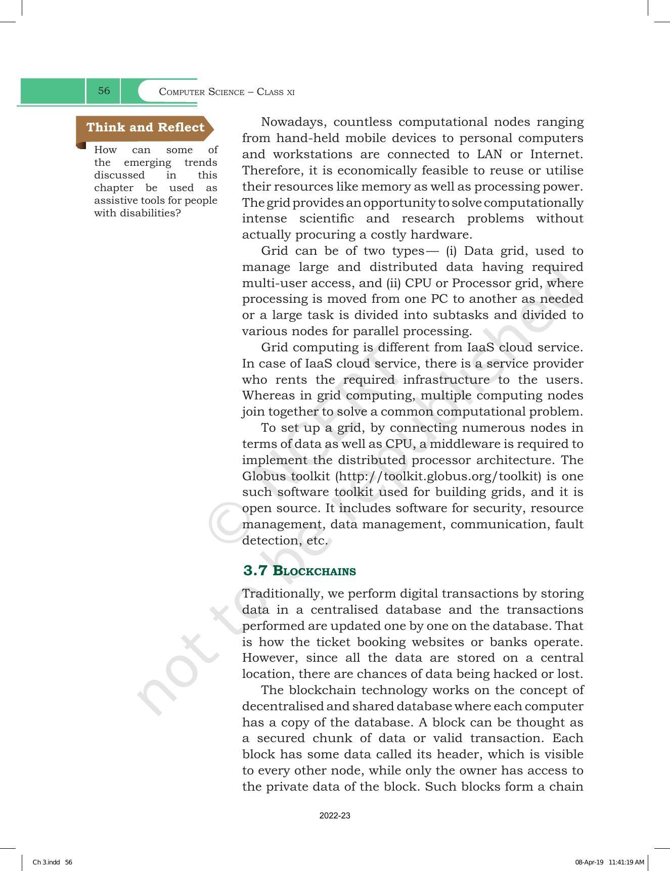 NCERT Book for Class 11 Computer Science Chapter 3 Emerging Trends - Page 12