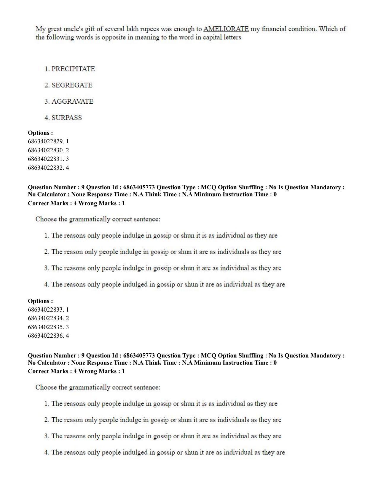 CUET PG 2023: LAQP10 – French (Eng.) - Shift 3 (05-06-2023) Question Paper - Page 15