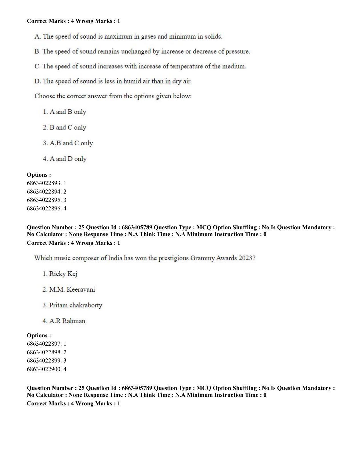 CUET PG 2023: LAQP10 – French (Eng.) - Shift 3 (05-06-2023) Question Paper - Page 36
