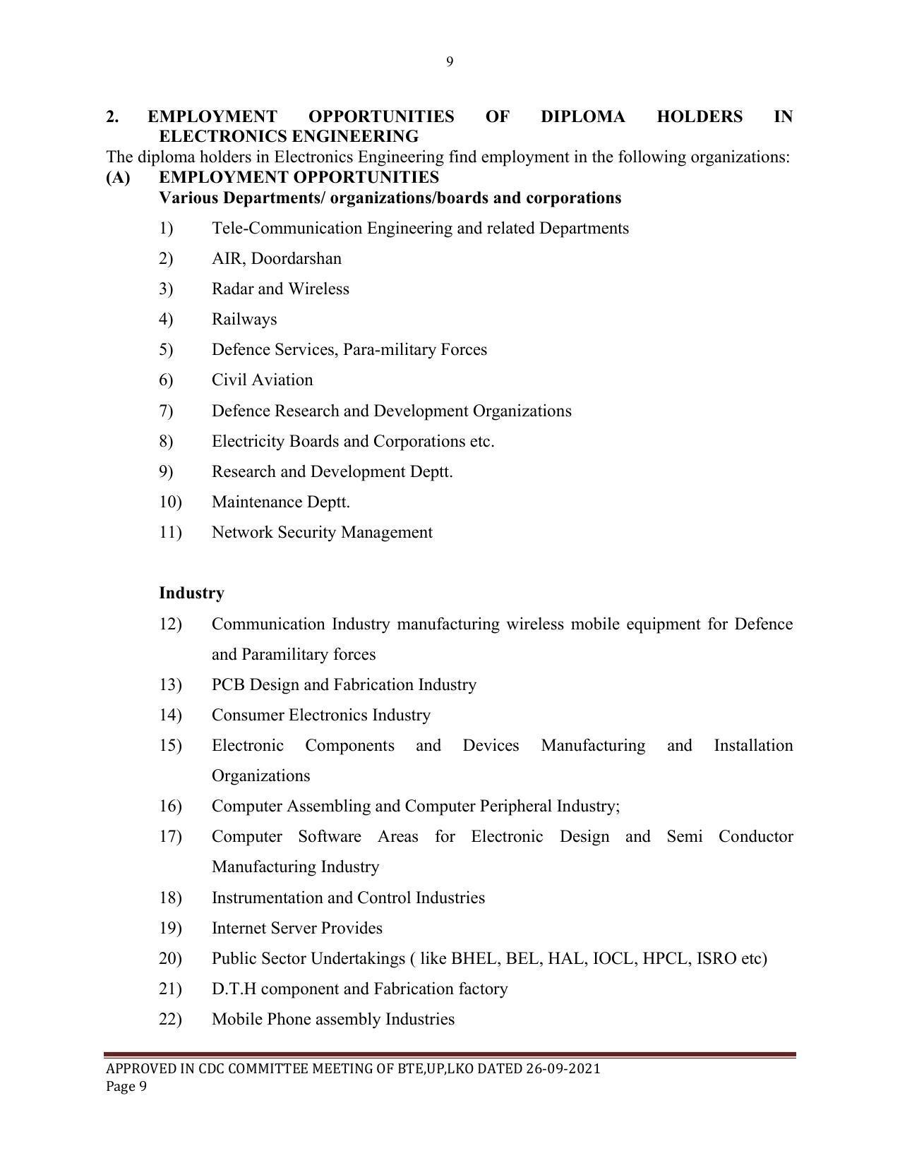 SYLLABUS FOR SEMESTER SYSTEM EFFECTIVE FROM (2021-2022) - ELECTRONICS & COMMUNICATION ENGINEERING - Page 9