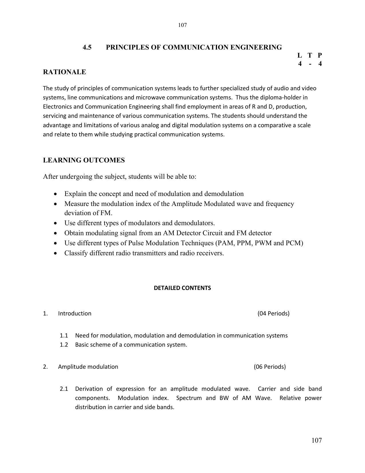 SYLLABUS FOR SEMESTER SYSTEM EFFECTIVE FROM (2021-2022) - ELECTRONICS & COMMUNICATION ENGINEERING - Page 114