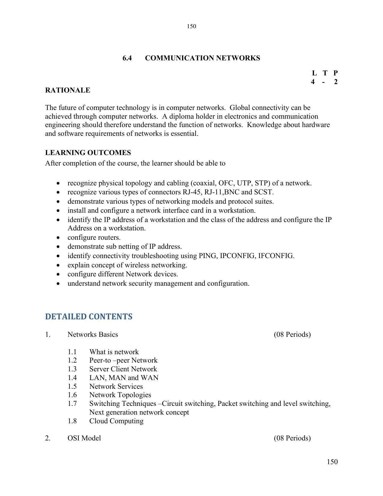 SYLLABUS FOR SEMESTER SYSTEM EFFECTIVE FROM (2021-2022) - ELECTRONICS & COMMUNICATION ENGINEERING - Page 157