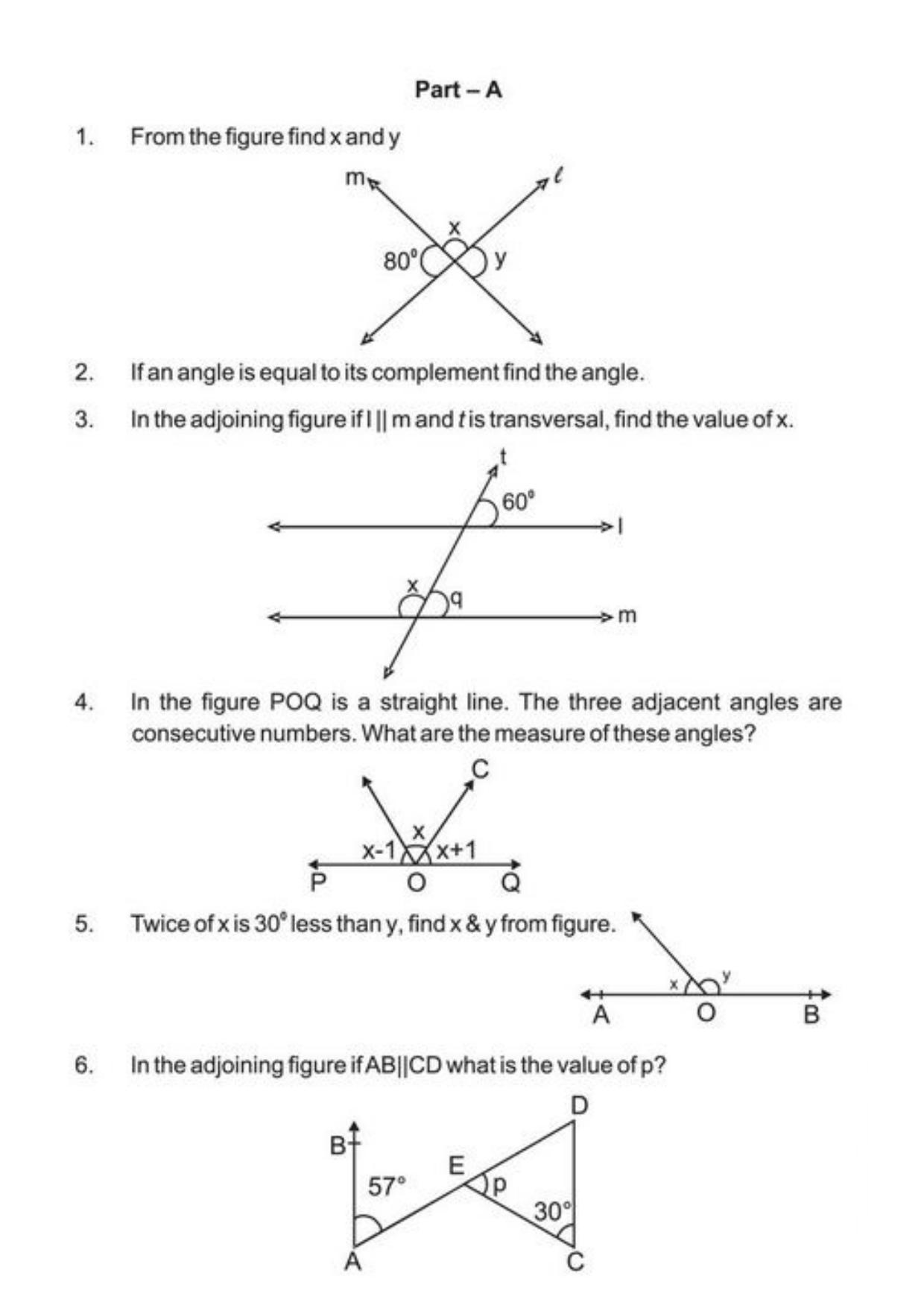 Class 9 Notes, Question & Practice Paper - Mathematics (Topic 6 : Lines and Angles) - Page 5