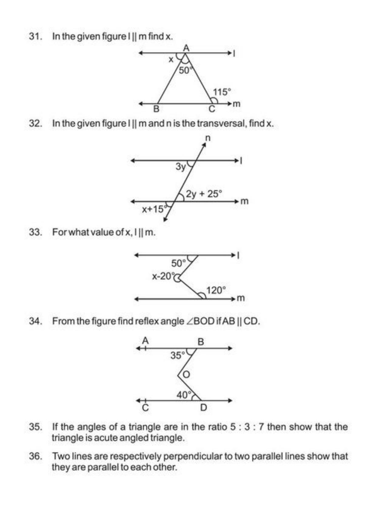 Class 9 Notes, Question & Practice Paper - Mathematics (Topic 6 : Lines and Angles) - Page 10