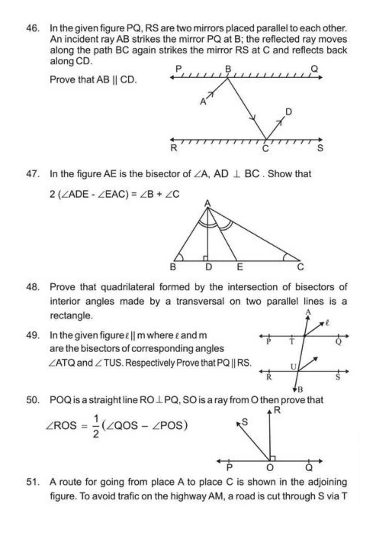 Class 9 Notes, Question & Practice Paper - Mathematics (Topic 6 : Lines and Angles) - Page 12