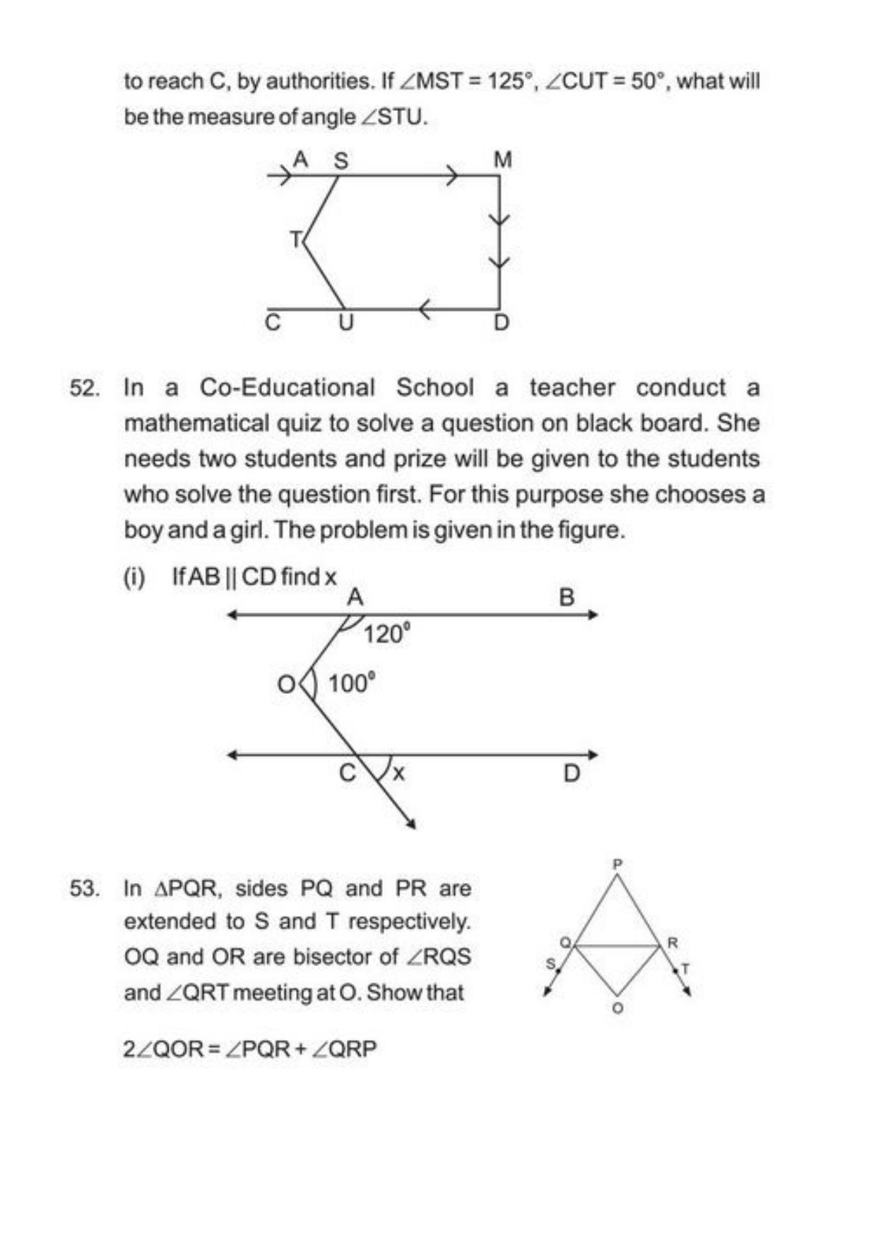 Class 9 Notes, Question & Practice Paper - Mathematics (Topic 6 : Lines and Angles) - Page 13
