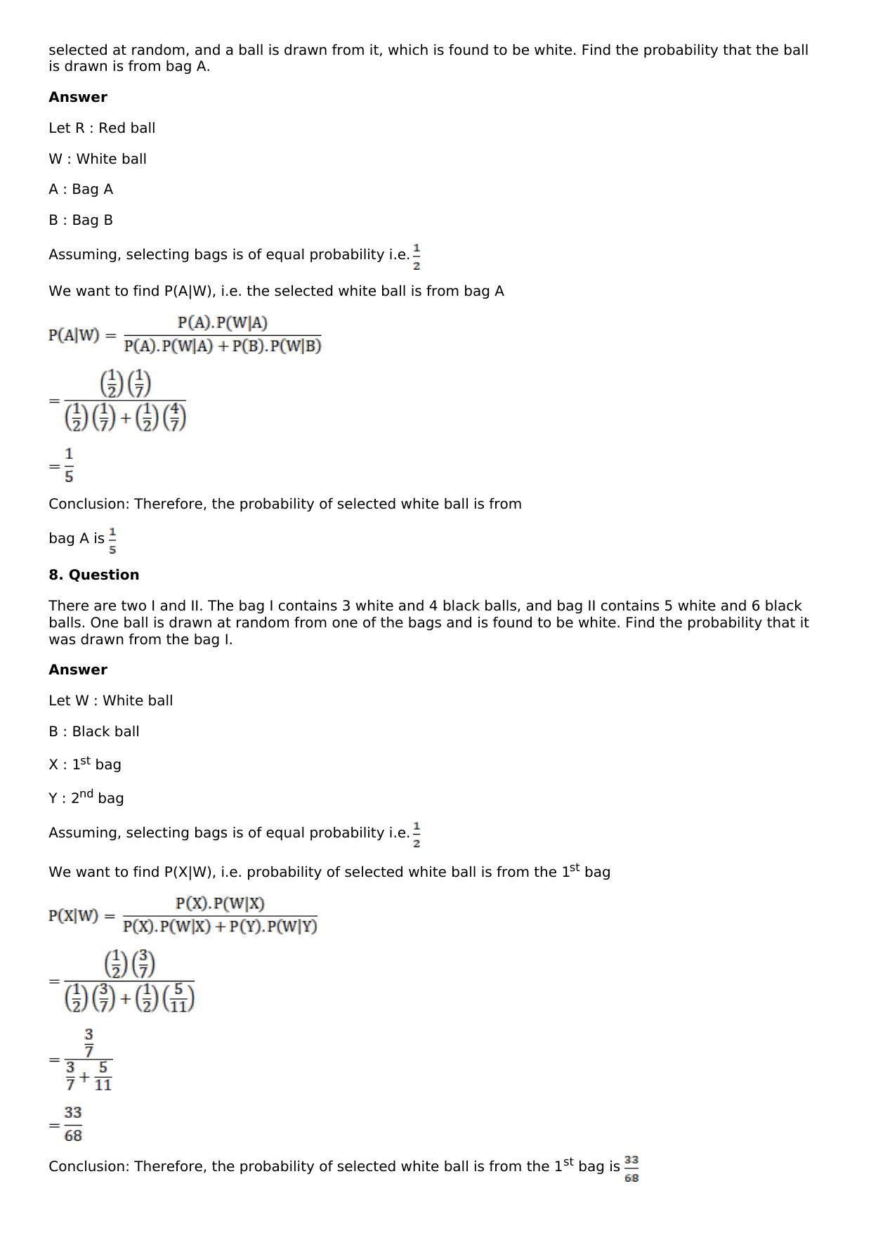 Chapter 30: Bayes’s Theorem and its Applications Solutions: RS Aggarwal Class 12 Solutions  - Page 4