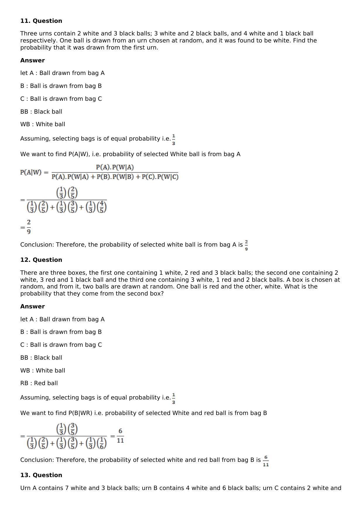 Chapter 30: Bayes’s Theorem and its Applications Solutions: RS Aggarwal Class 12 Solutions  - Page 6