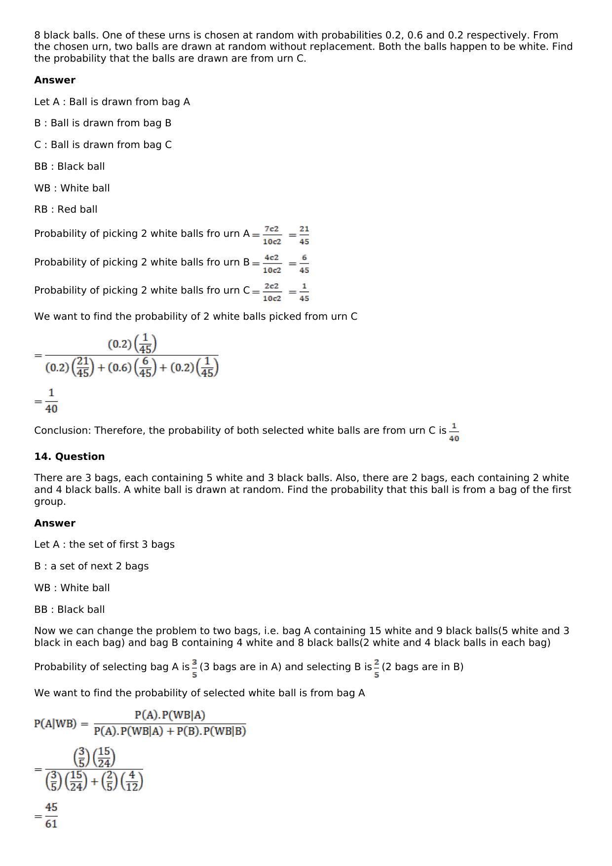 Chapter 30: Bayes’s Theorem and its Applications Solutions: RS Aggarwal Class 12 Solutions  - Page 7