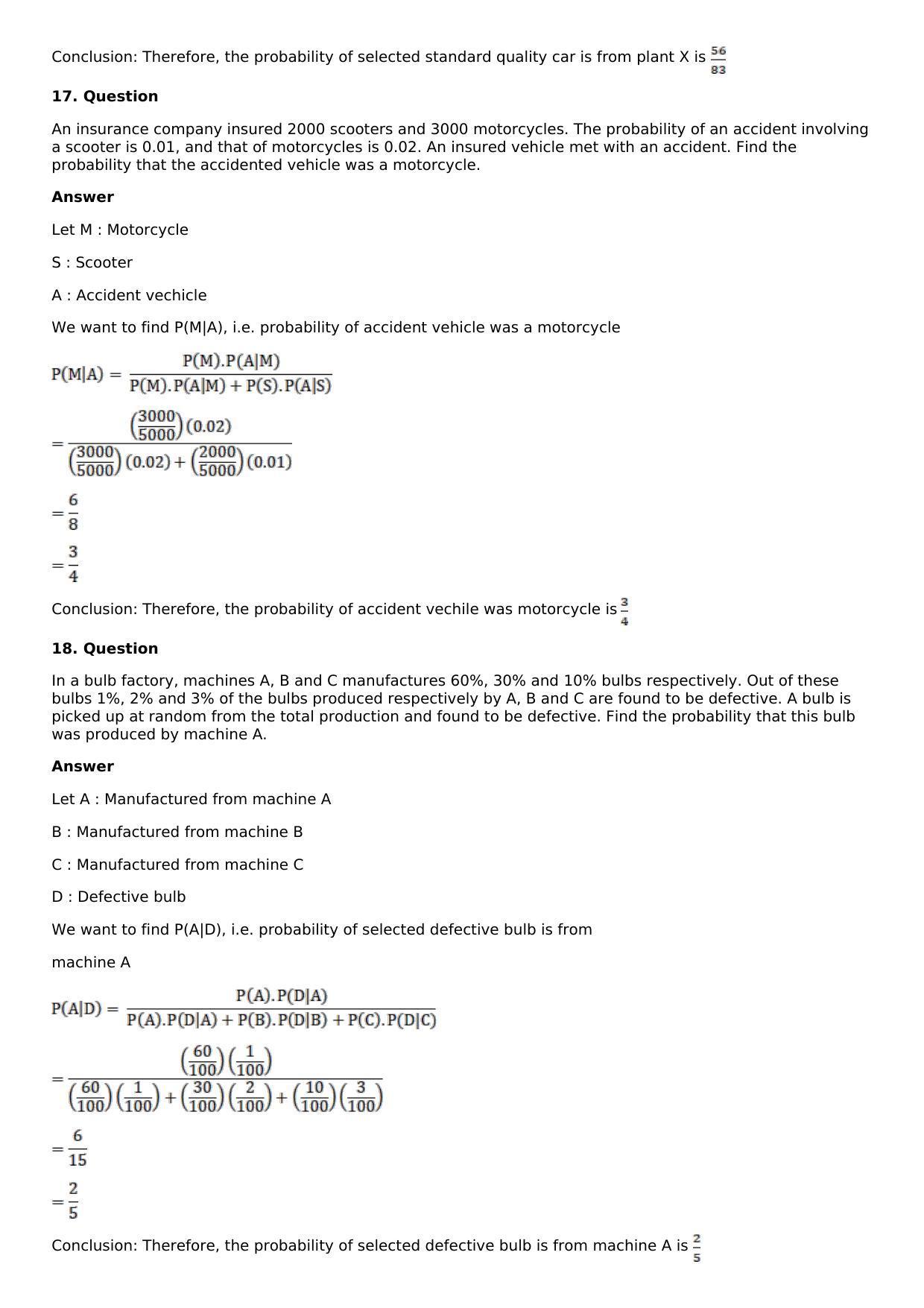 Chapter 30: Bayes’s Theorem and its Applications Solutions: RS Aggarwal Class 12 Solutions  - Page 9
