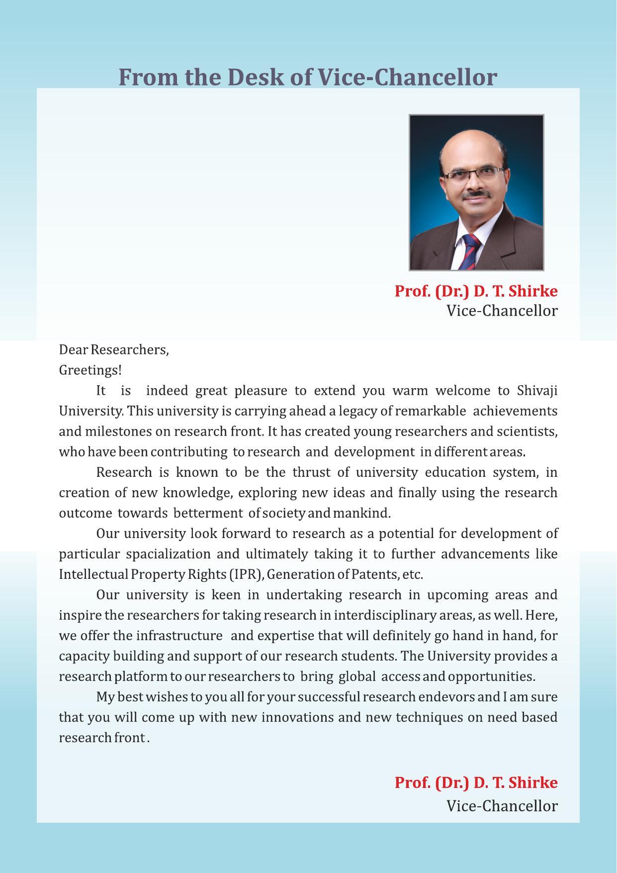 Shivaji University, Kolhapur M.Phil & Ph.D 2021-22 Prospectus - Page 2