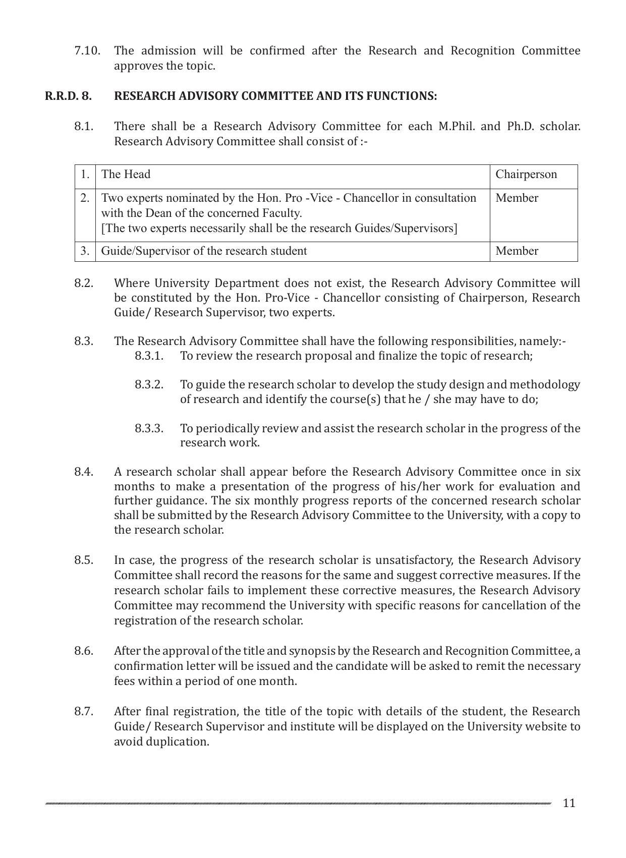 Shivaji University, Kolhapur M.Phil & Ph.D 2021-22 Prospectus - Page 13