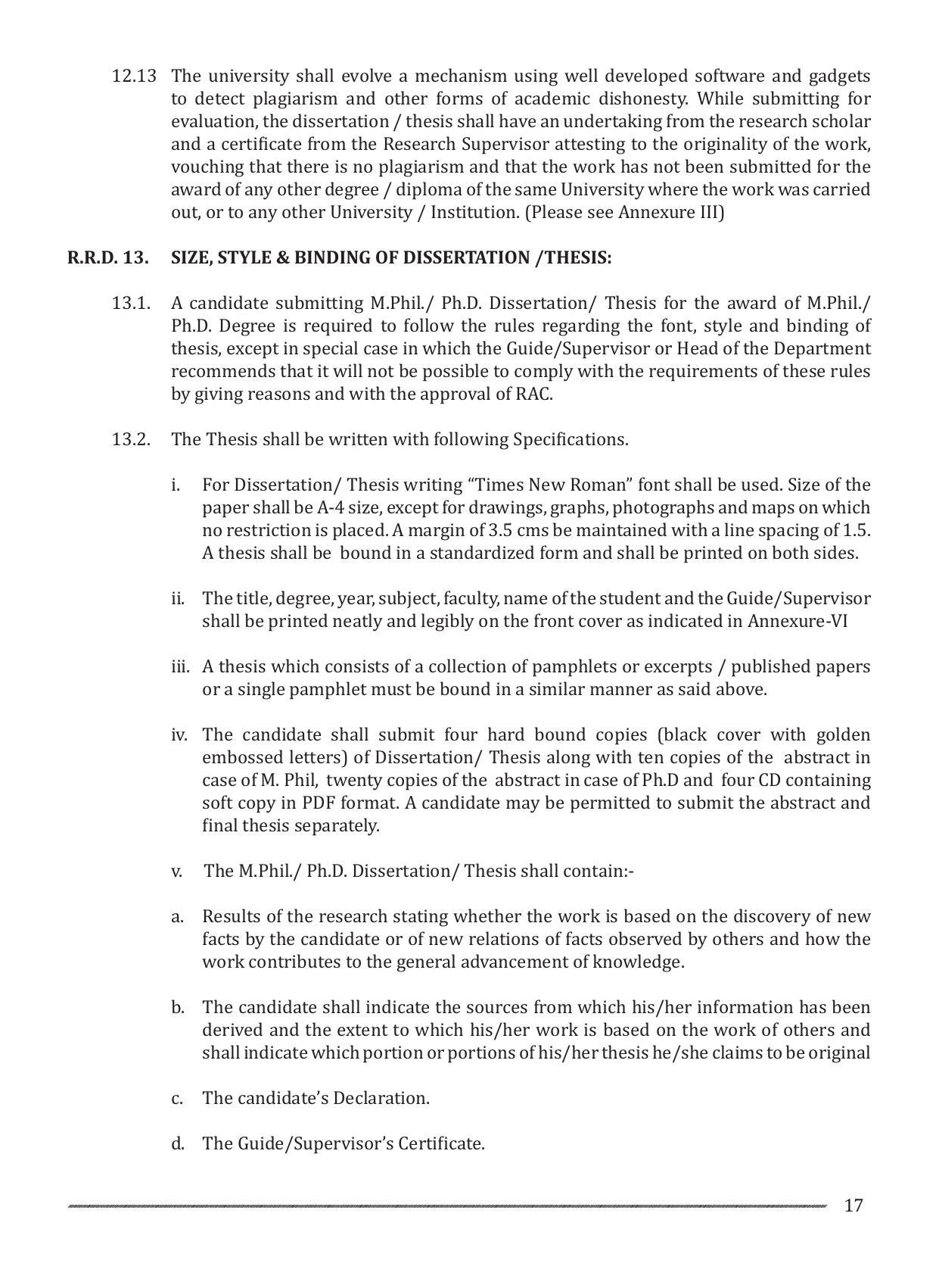Shivaji University, Kolhapur M.Phil & Ph.D 2021-22 Prospectus - Page 19