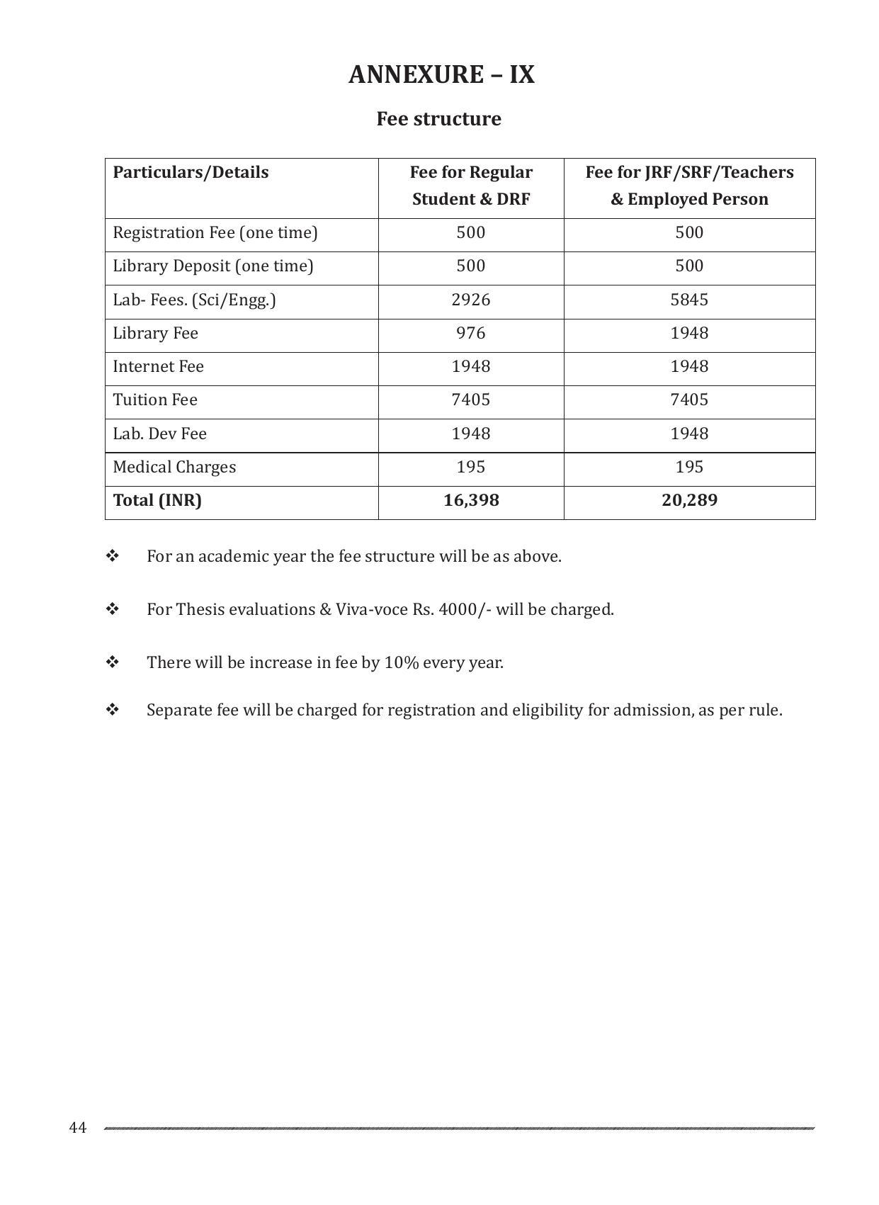 Shivaji University, Kolhapur M.Phil & Ph.D 2021-22 Prospectus - Page 46