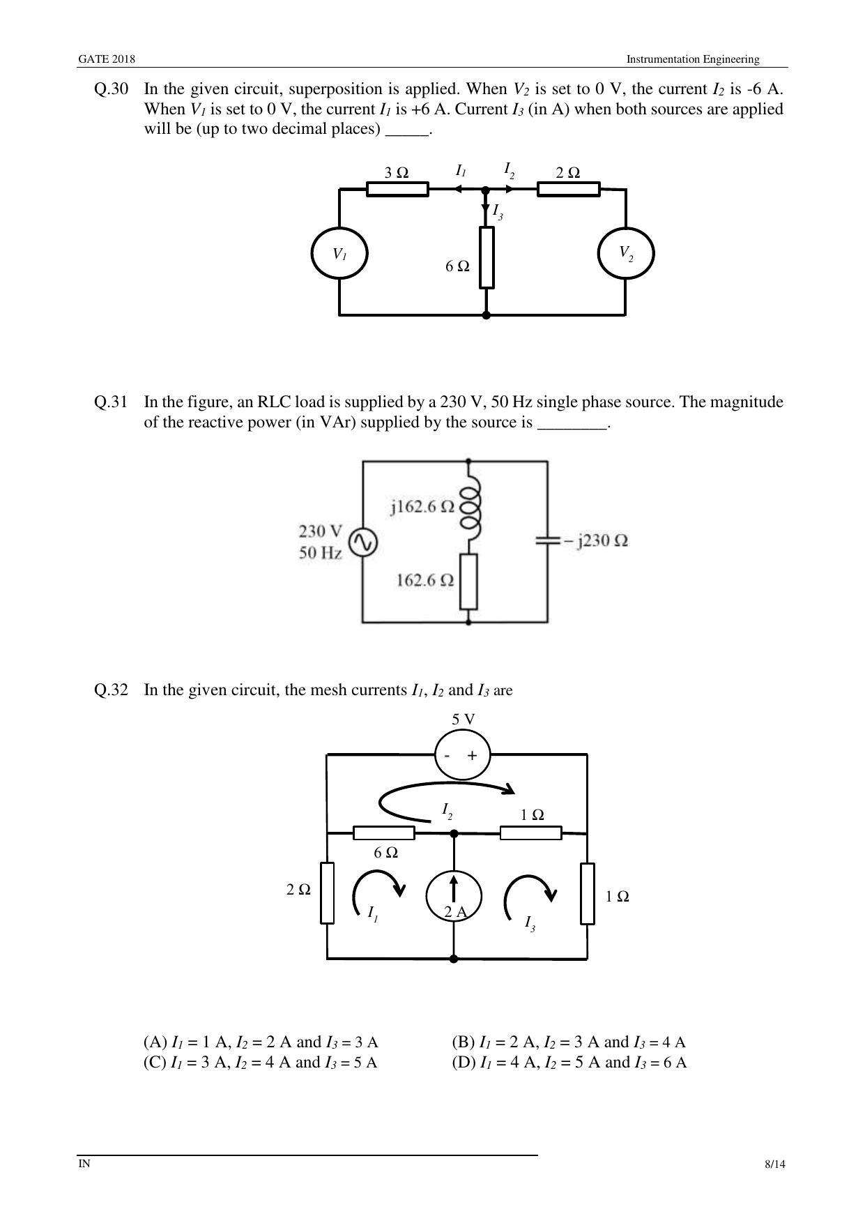 GATE 2018 Instrumentation Engineering (IN) Question Paper with Answer Key - Page 10