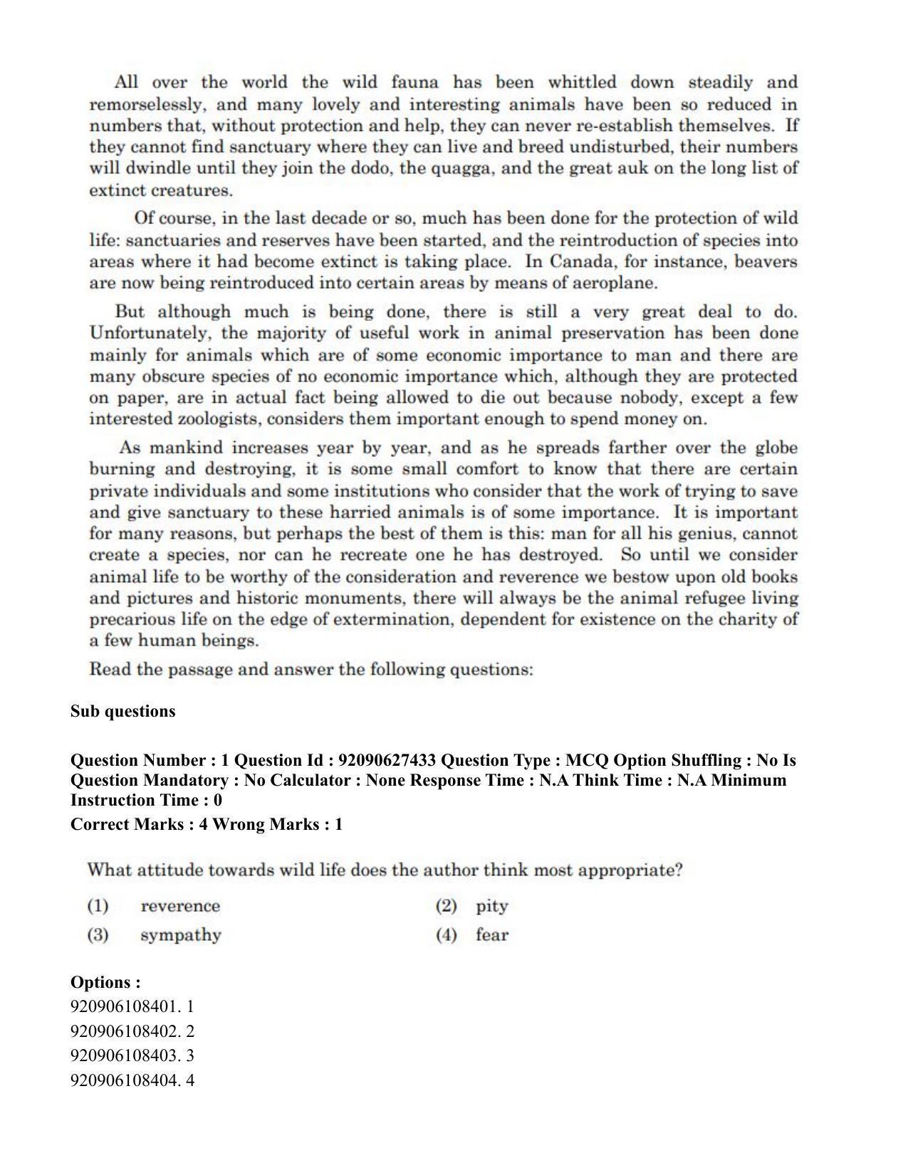 CUET PG 2023: LAQP34 – Russian (Eng) - Shift 3 (26-06-2023) Question Paper - Page 8