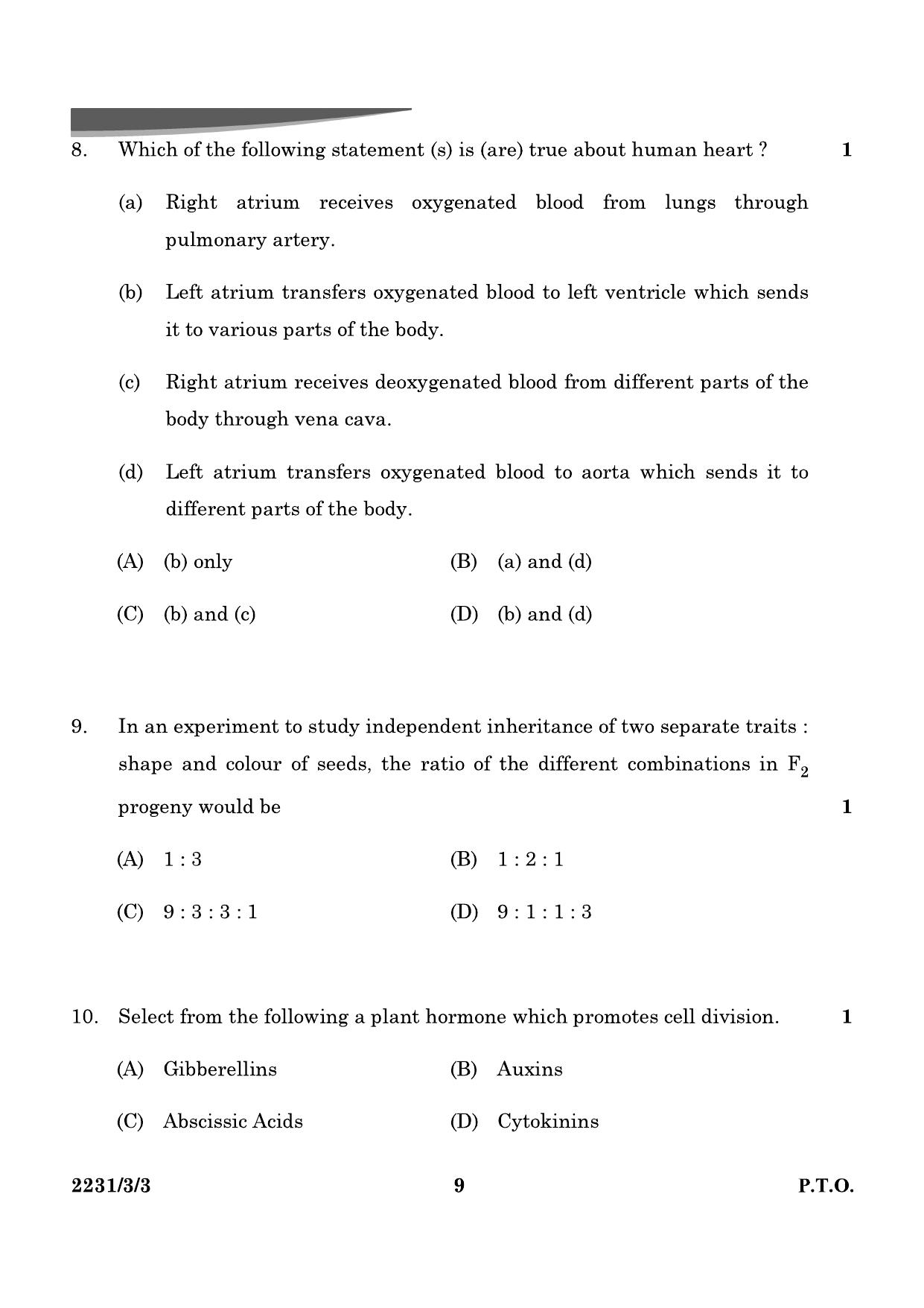 CBSE Class 10 31-3-3 Science 2024 Question Paper - Page 9