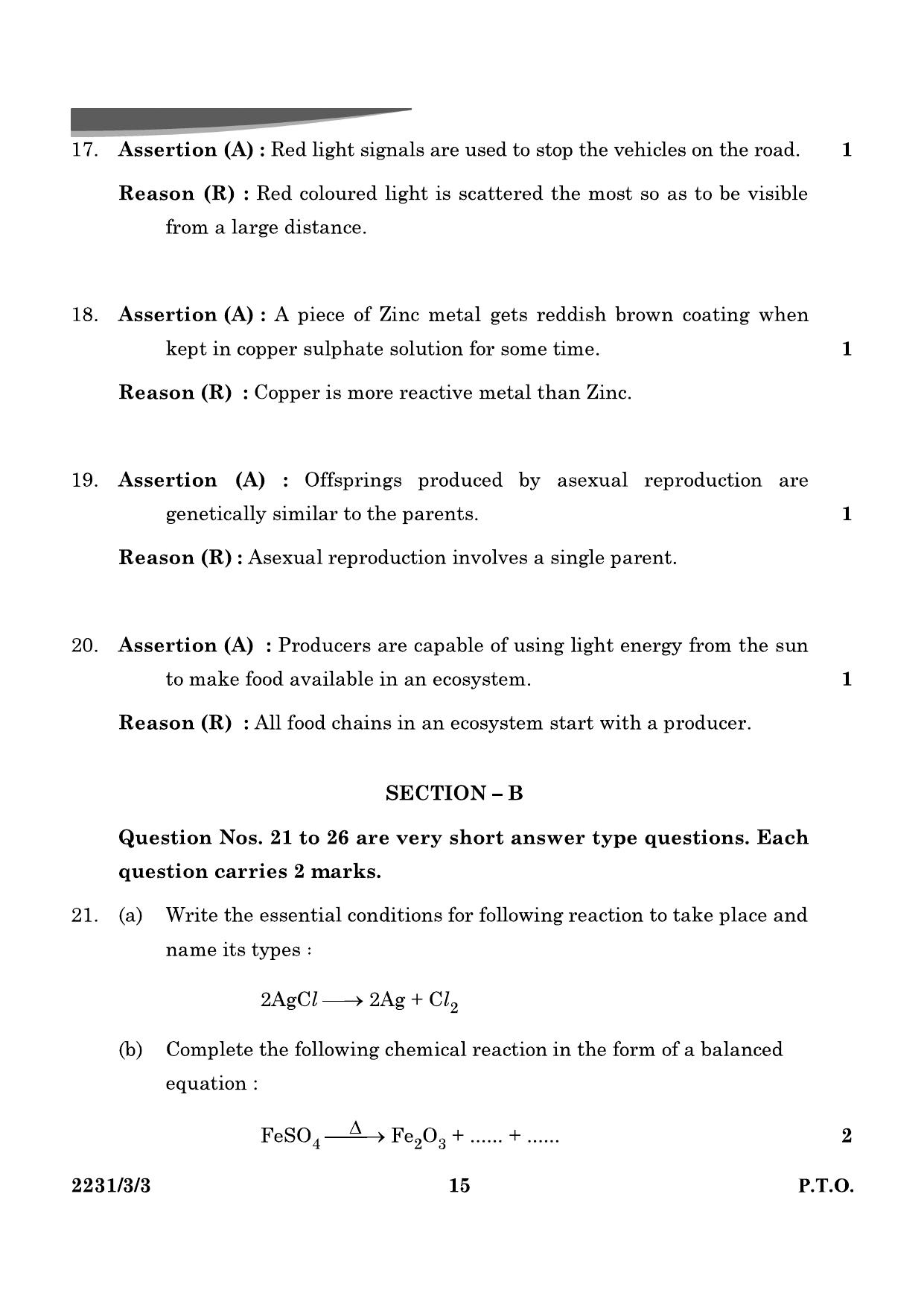 CBSE Class 10 31-3-3 Science 2024 Question Paper - Page 15