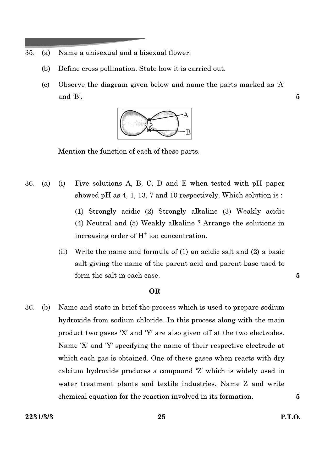 CBSE Class 10 31-3-3 Science 2024 Question Paper - Page 25