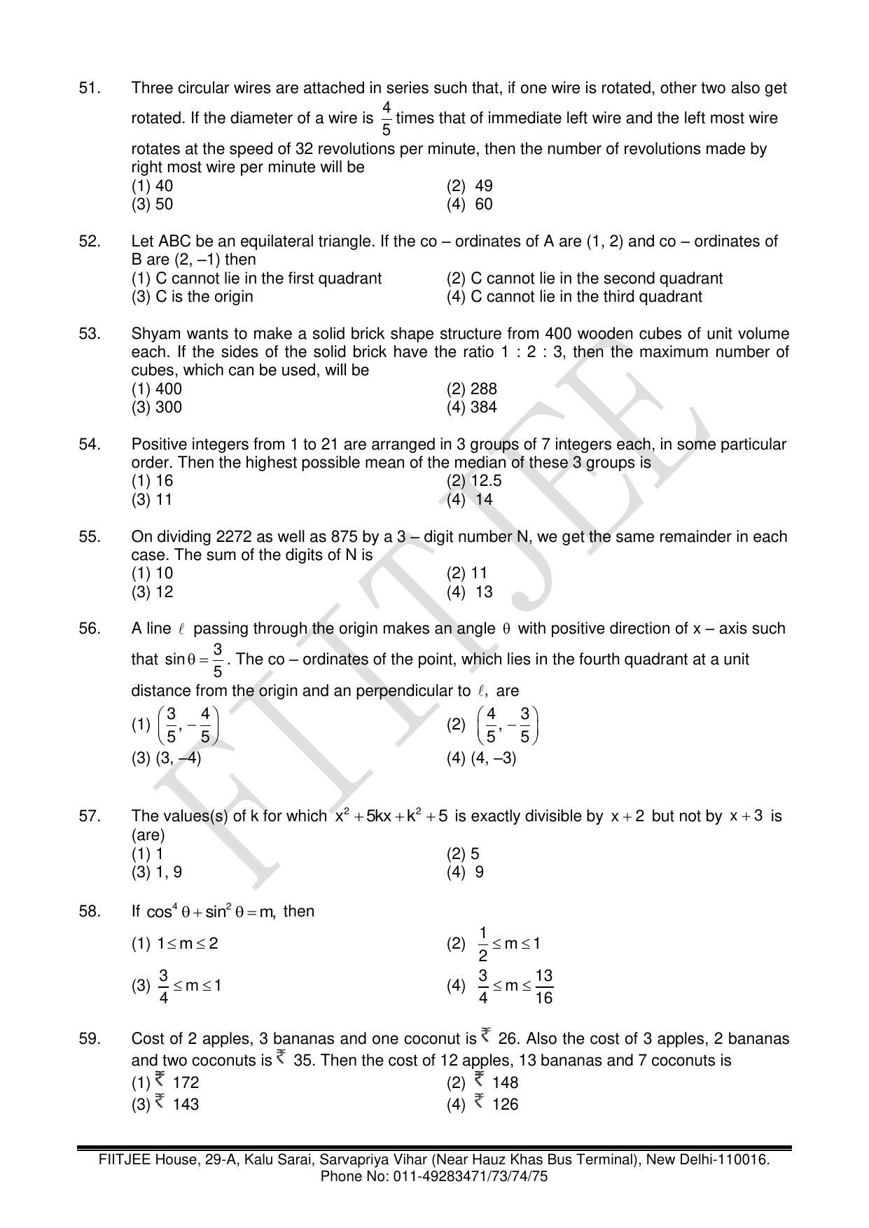 NTSE 2017 (Stage II) SAT Question Paper (May 14, 2017) - Page 9