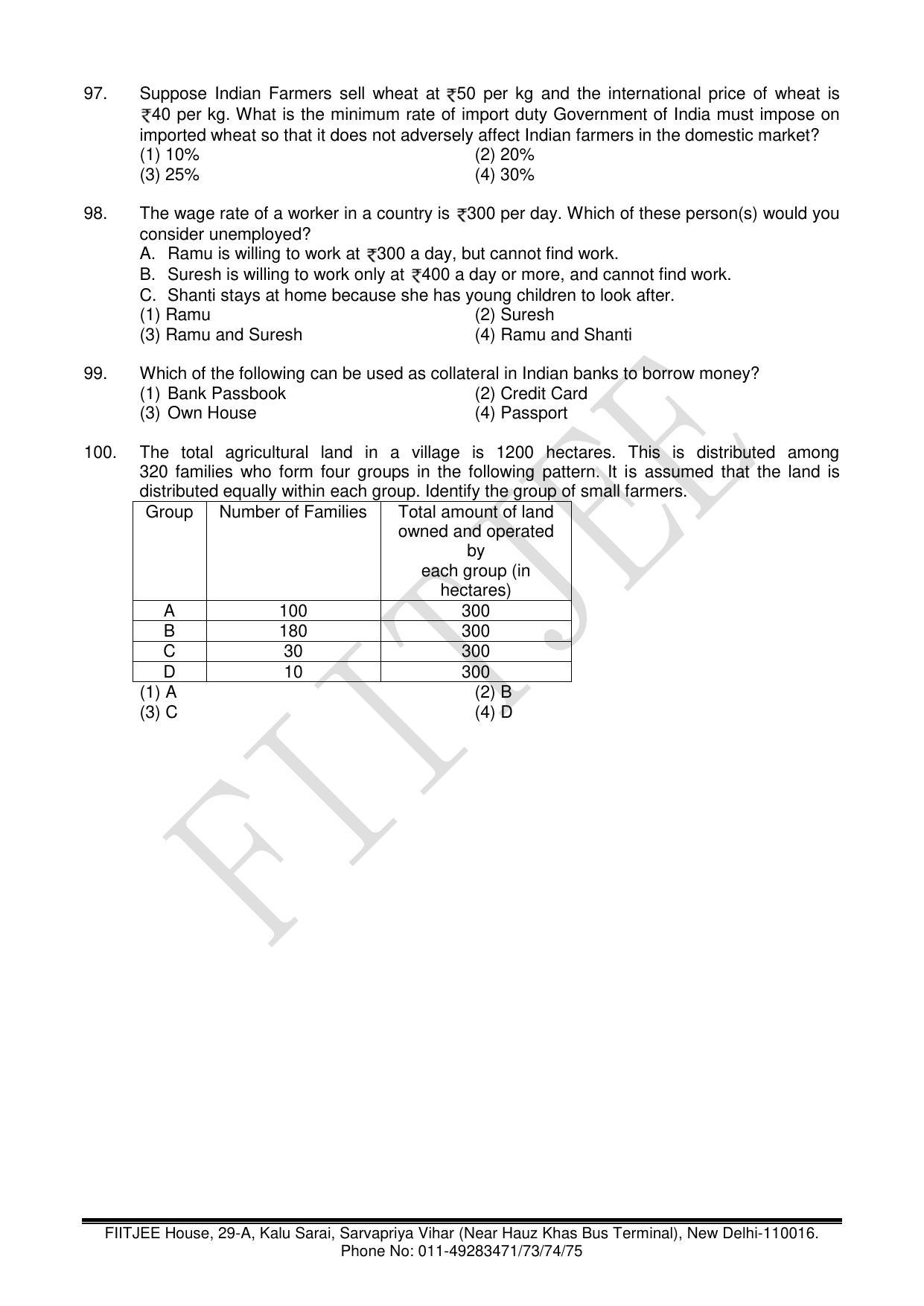 NTSE 2017 (Stage II) SAT Question Paper (May 14, 2017) - Page 16