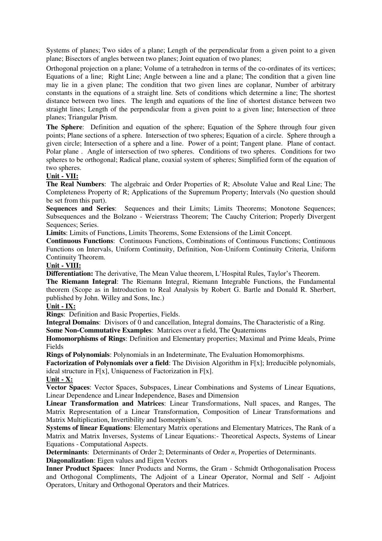 AP ECET MATHEMATICS Syllabus - Page 2
