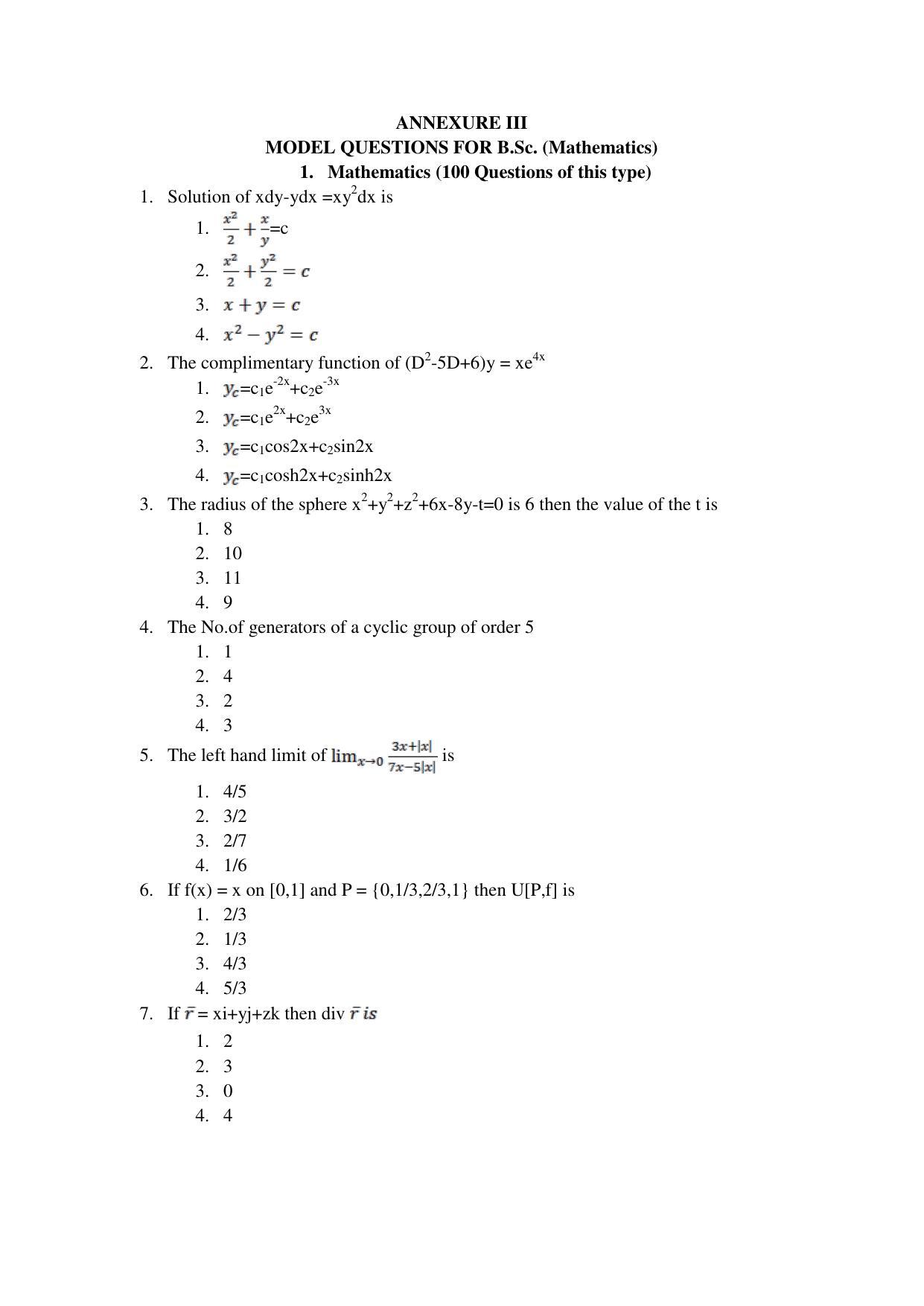AP ECET MATHEMATICS Syllabus - Page 4