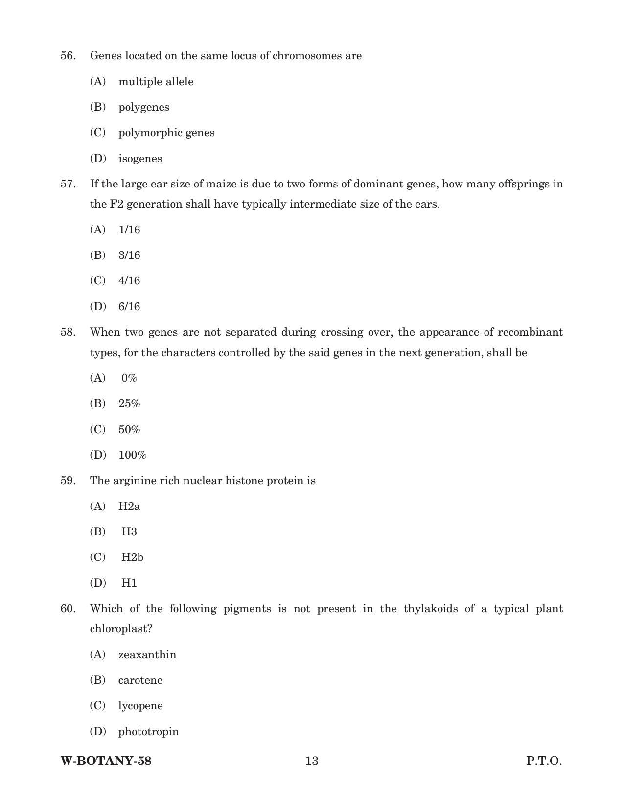 Odisha CPET 2022 BOTANY Question Paper - Page 13