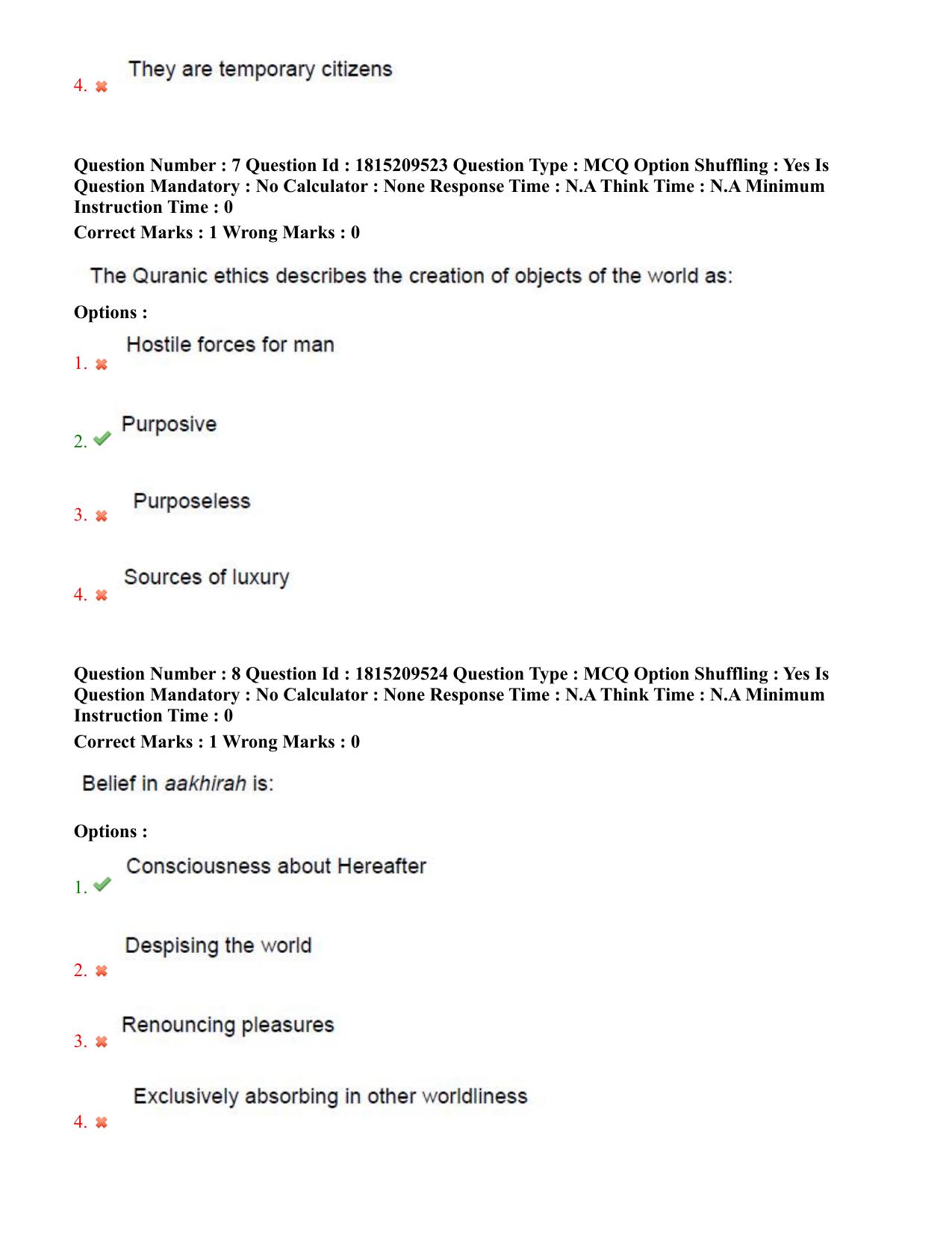 TS CPGET 2023 M A Islamic Studies (Shift 2) Question Paper with Answer Key - Page 5
