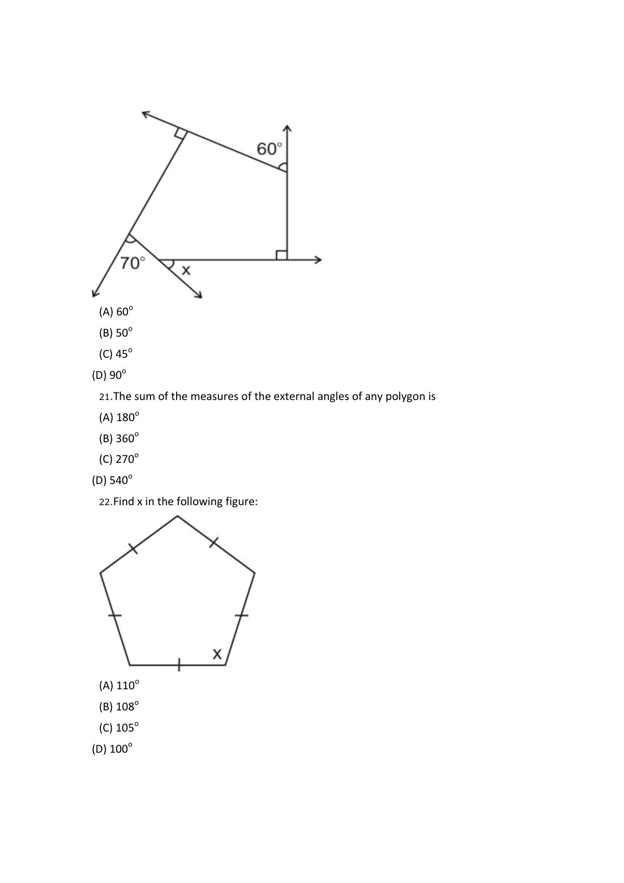 CBSE Worksheets for Class 8 Mathematics Understanding Quadrilaterals Assignment 10 - Page 8