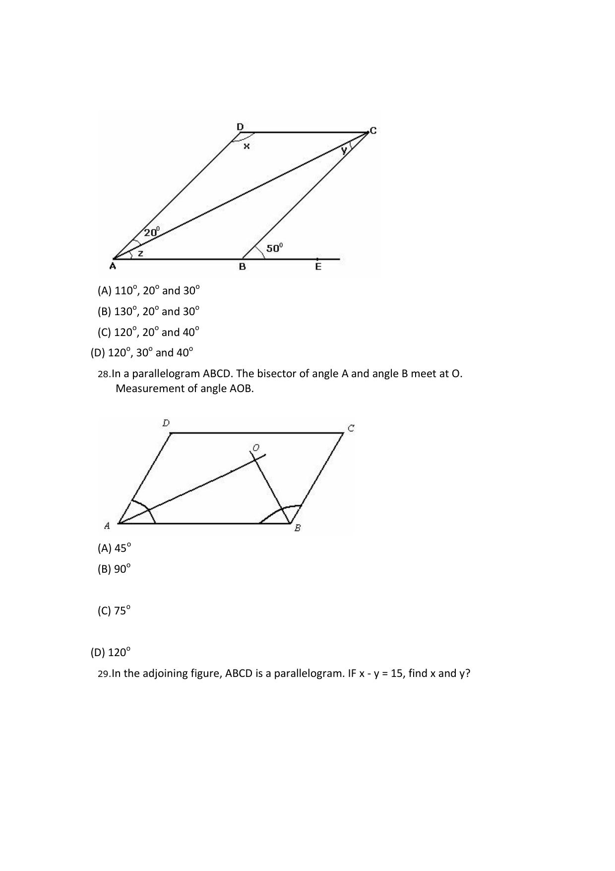 CBSE Worksheets for Class 8 Mathematics Understanding Quadrilaterals Assignment 10 - Page 10