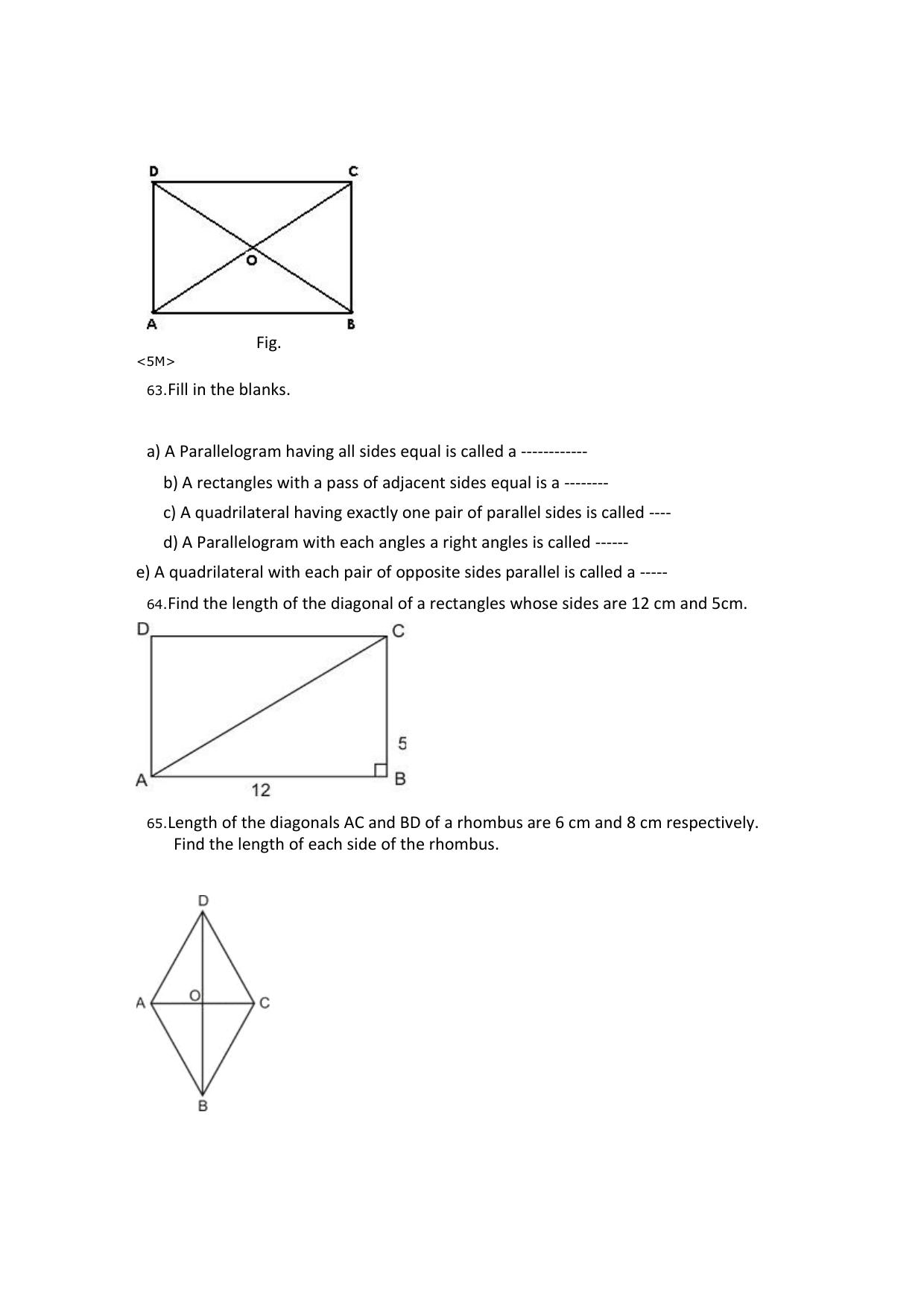 CBSE Worksheets for Class 8 Mathematics Understanding Quadrilaterals Assignment 10 - Page 18